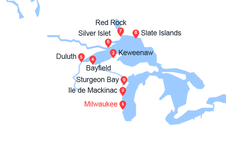Itinéraire Le lac Supérieur, une expédition grandeur nature: Milwaukee à Thunder Bay 