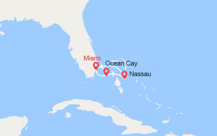 itinéraire croisière Caraïbes et Antilles : Les Bahamas: Ocean Cay & Nassau 