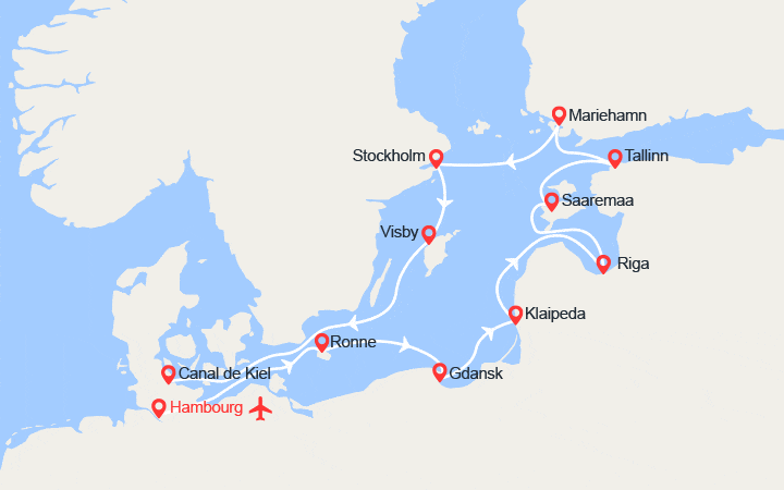 Itinéraire Les Capitales Baltes 
