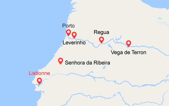 itinéraire croisière Douro - Douro : Lisbonne et Porto, la vallée du Douro (POI_PPETE) 