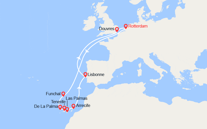 Itinéraire Madère, îles Canaries, Portugal 