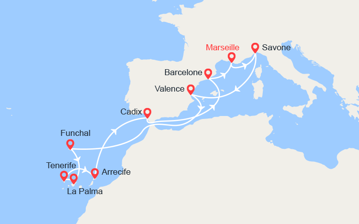 itinéraire croisière Canaries Madère - Canaries Madère : Madère et Iles Canaries 