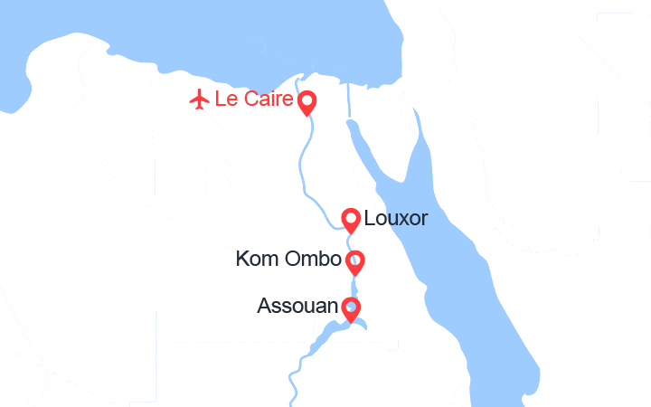 itinéraire croisière Nil - Nil : Magie du Nil et découverte du Caire