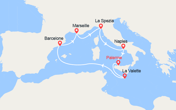 Itinéraire Malte, Espagne, Italie 