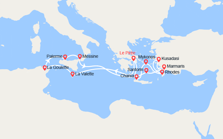 Itinéraire Malte, Sicile, Turquie, Iles grecques 