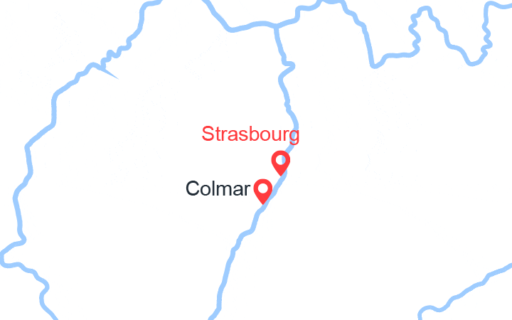 itinéraire croisière Rhin et ses affluents - Irrawady : Marchés de Noël en Alsace (MNO_PP) 