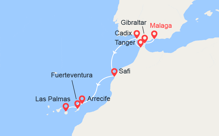 itinéraire croisière Canaries Madère : Maroc & Iles Canaries