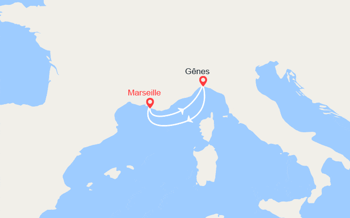 Itinéraire Marseille, Gênes 