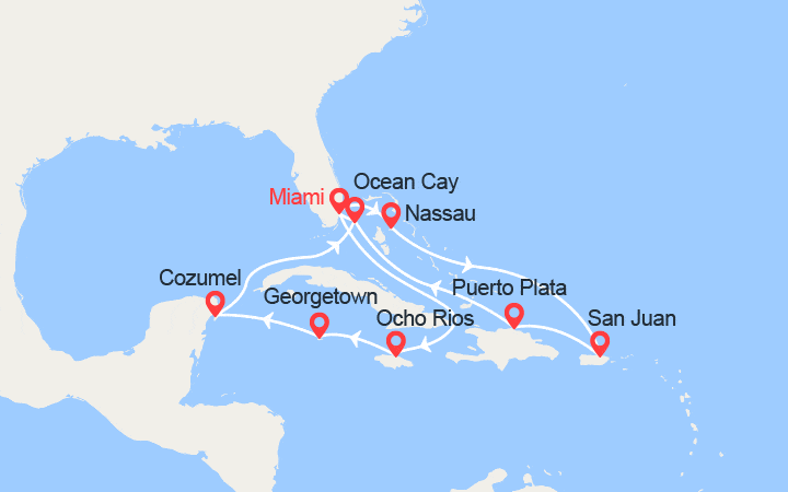 Itinéraire Merveilles des Caraïbes 