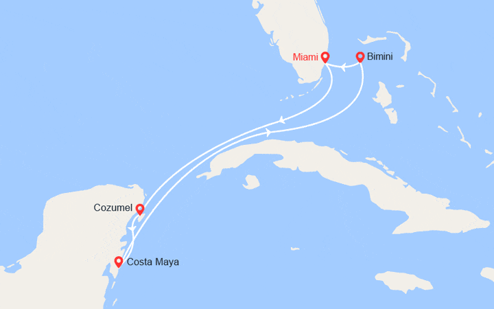 Itinéraire Mexique, Bahamas  