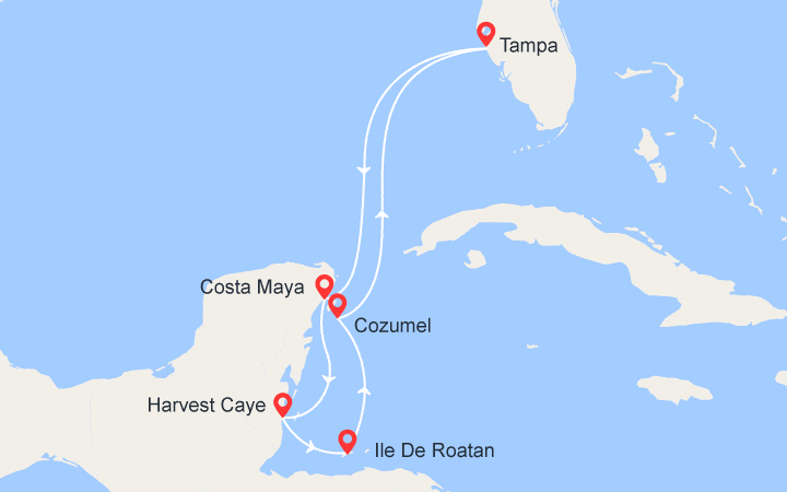Itinéraire Mexique, Belize, Honduras 