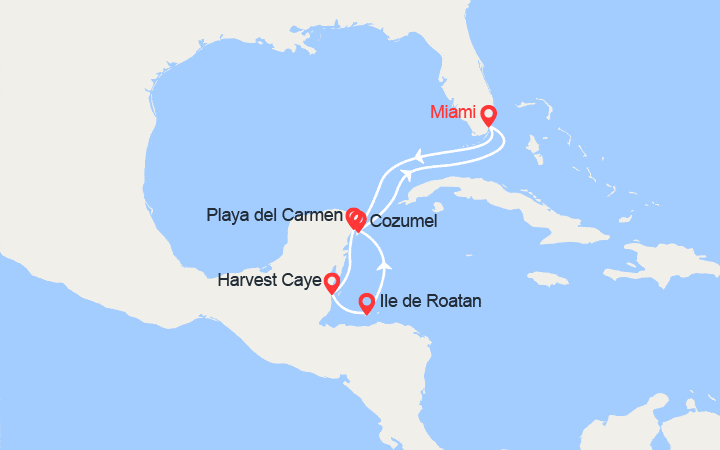 itinéraire croisière Caraïbes et Antilles : Mexique, Honduras