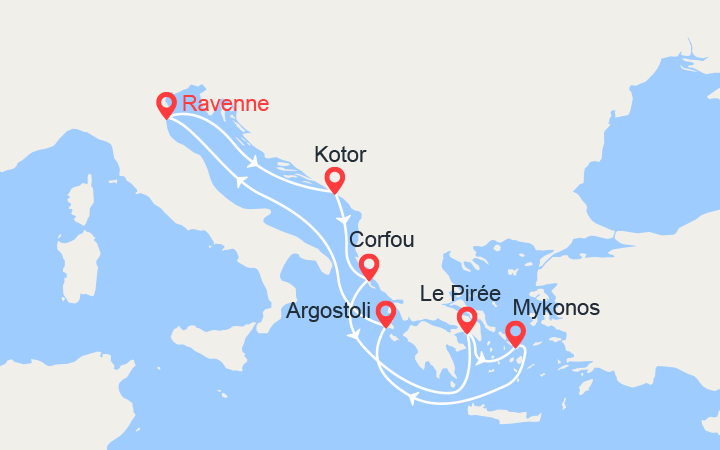 itinéraire croisière Iles grecques - Iles grecques : Monténégro, Iles Grecques 