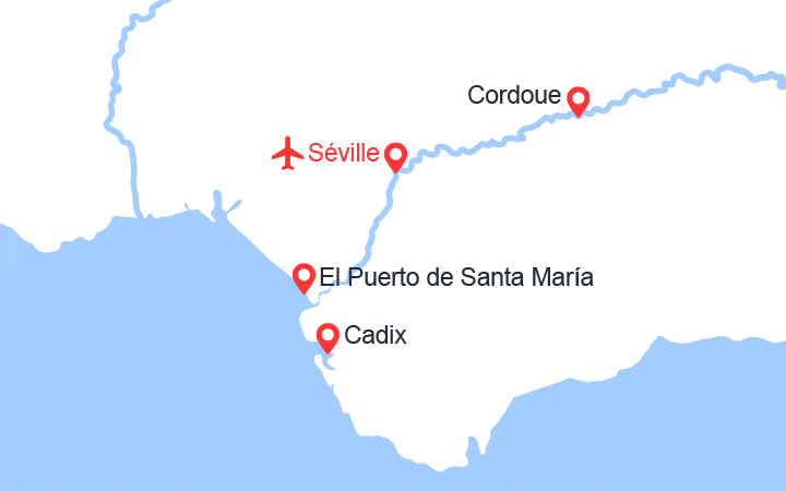 itinéraire croisière Guadalquivir - Guadalquivir : Noël Andalou : Le Guadalquivir et la baie de Cadix (NAD) 