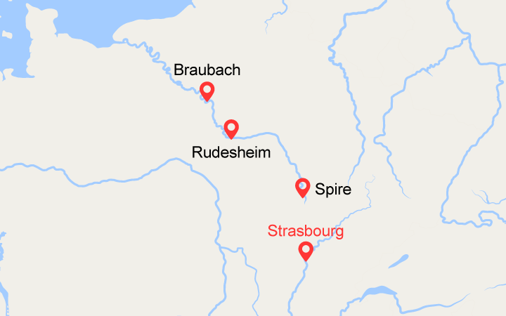 itinéraire croisière Rhin et ses affluents : Noël Romantique au pays de la Lorelei  (NOL_PP) 