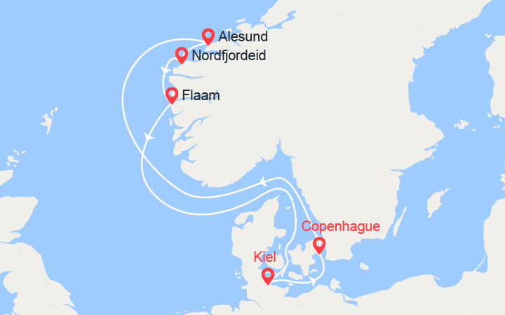 Itinéraire Norvège : Alesund, Nordfjordeid, Flam 