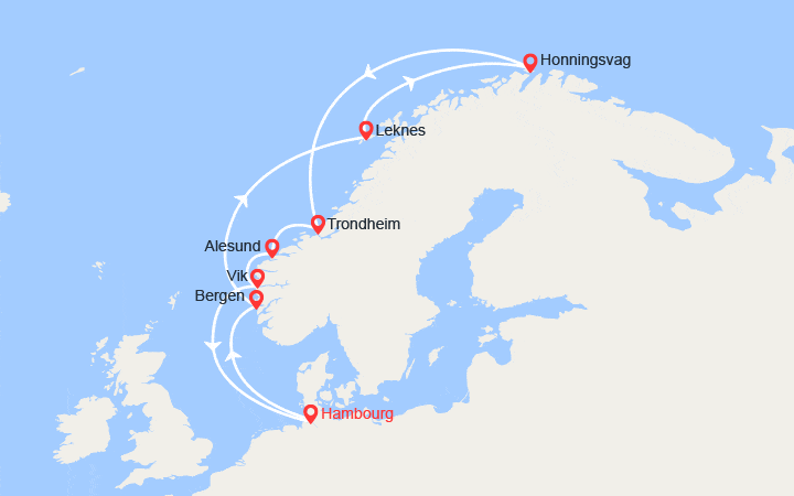 Itinéraire Norvège, îles Lofoten, Cap Nord 