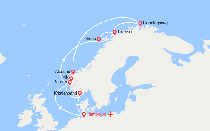 Itinéraire Norvège, Iles Lofoten, Cap Nord II Vols inclus 