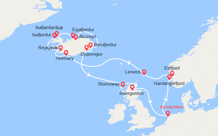 Itinéraire Norvège, Islande & Ecosse 