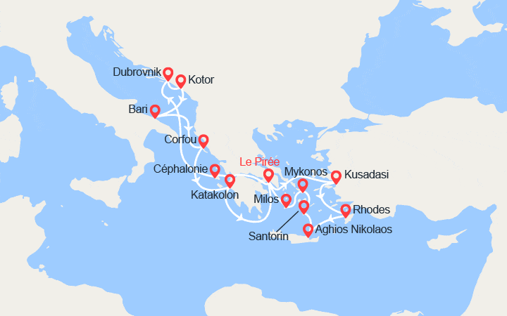 Itinéraire Paradisiaque Mer Adriatique et Idillyque Mer Égée 