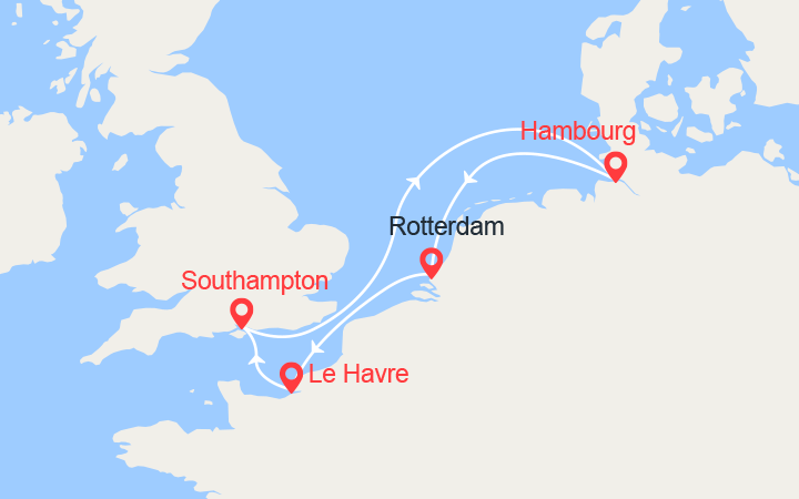 itinéraire croisière Europe du Nord : Perles du nord: Londres, Hambourg, Rotterdam 
