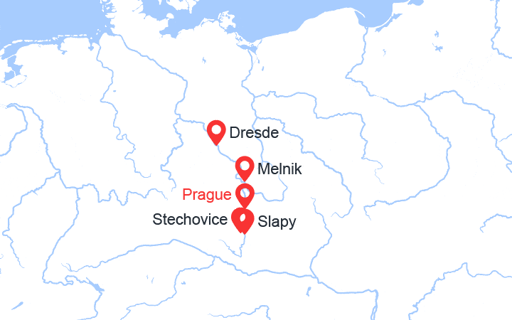 itinéraire croisière Elbe Weser Isar Oder - Elbe Weser Isar Oder : Prague, Dresde et les châteaux de Bohême, l'Elbe et la Moldau sauvage ( PGP_PP)