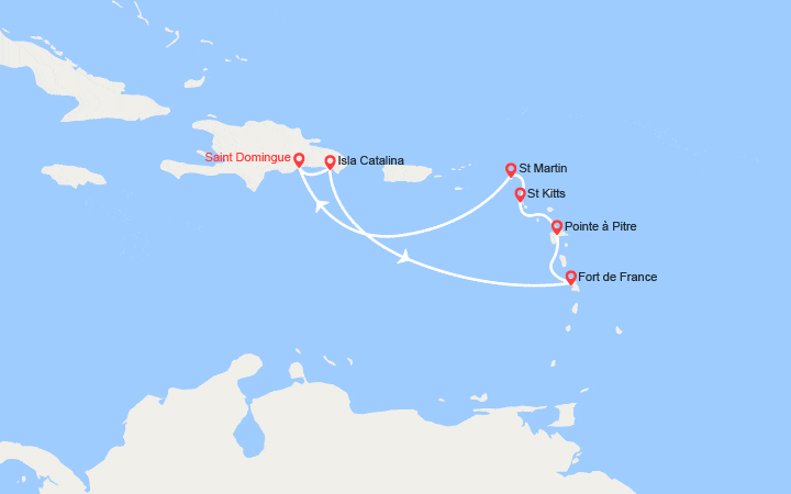 Itinéraire Rép. Dominicaine, Antilles 