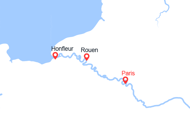 itinéraire croisière Seine - Seine : Réveillon Parisien -Féerie sur la Vallée de la Seine (RPA_PP)
