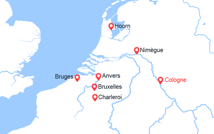 itinéraire croisière Rhin et ses affluents : Sur la route en Belgique idyllique 