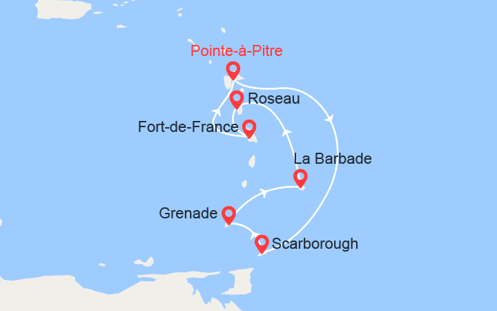 itinéraire croisière Caraïbes et Antilles : Tobago, Grenade, Dominique 