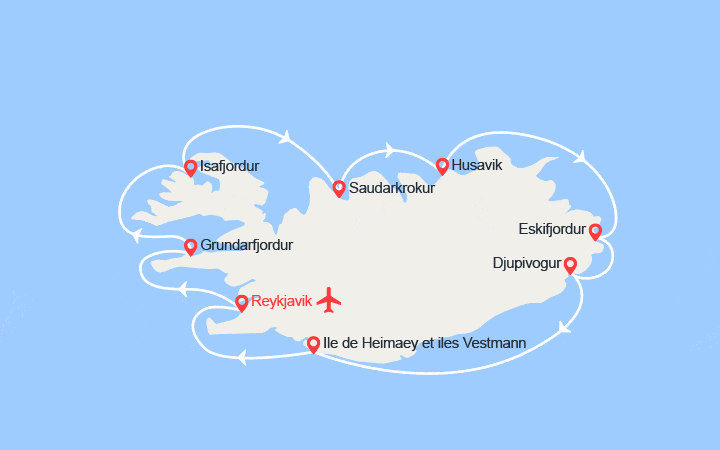 Itinéraire Toute Islande 