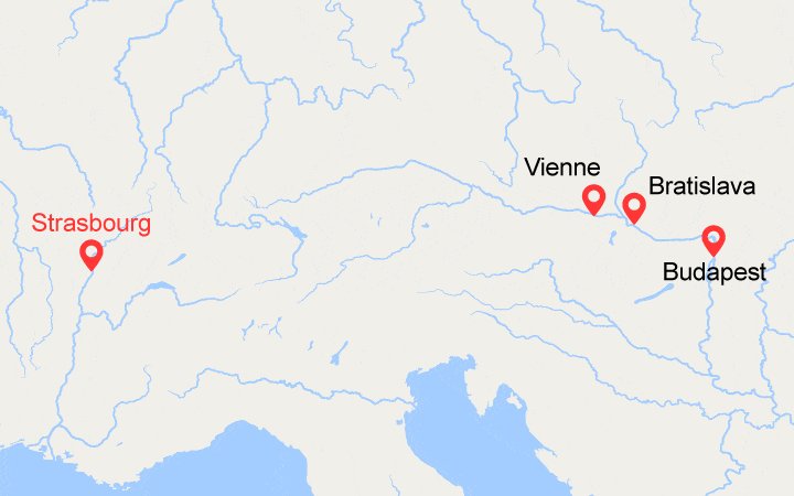 itinéraire croisière Danube - Danube : Traditions de noël des trois grandes capitales du Danube : Vienne, Budapest, Bratislava (MVI) 