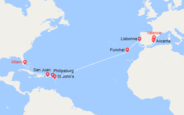 Itinéraire Transatlantique : d'Espagne en Floride 