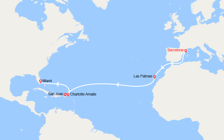 Itinéraire Transatlantique : d'Espagne en Floride 
