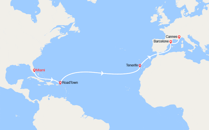 Itinéraire Transatlantique : de Floride en France 