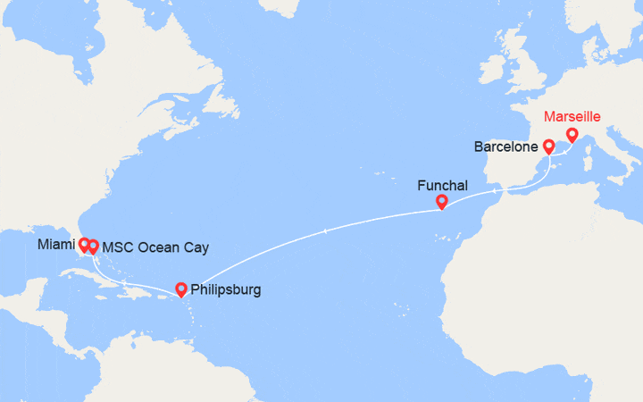 Itinéraire Transatlantique : de France en Floride 