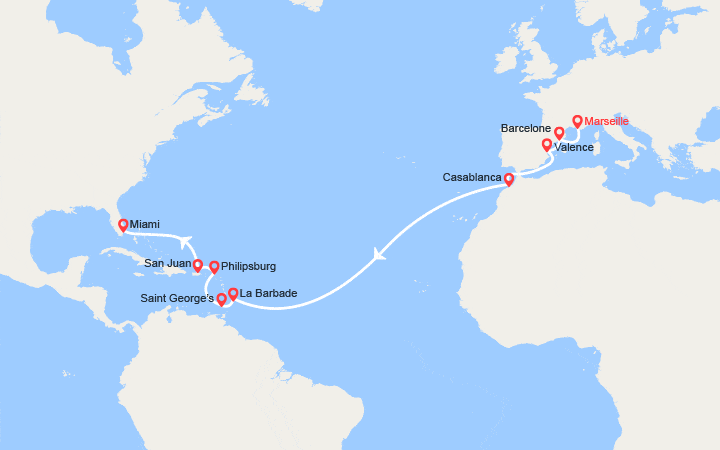 Itinéraire Transatlantique : de France en Floride 