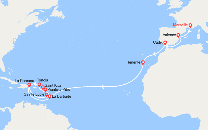 Itinéraire Transatlantique : de Marseille à La Romana 