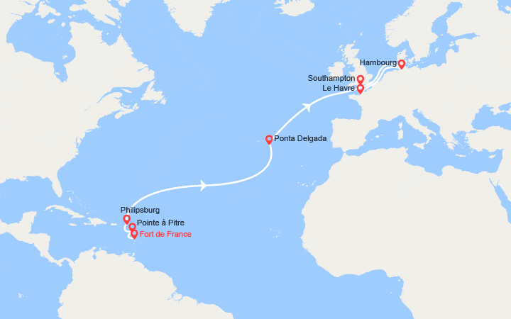 Itinéraire Transatlantique : de Martinique au Royaume-Uni 