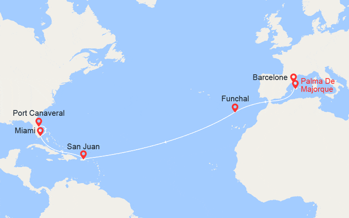 Itinéraire Transatlantique : des Baléares en Floride 