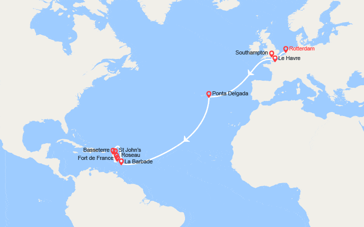 Itinéraire Transatlantique : des Pays-Bas en Martinique 