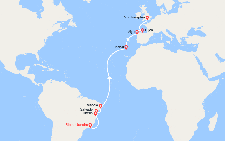 Itinéraire Transatlantique : du Brésil au Royaume-Uni 