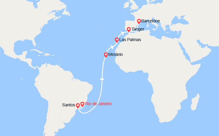 Itinéraire Transatlantique : du Brésil en Espagne 