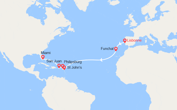 Itinéraire Transatlantique : du Portugal en Floride 