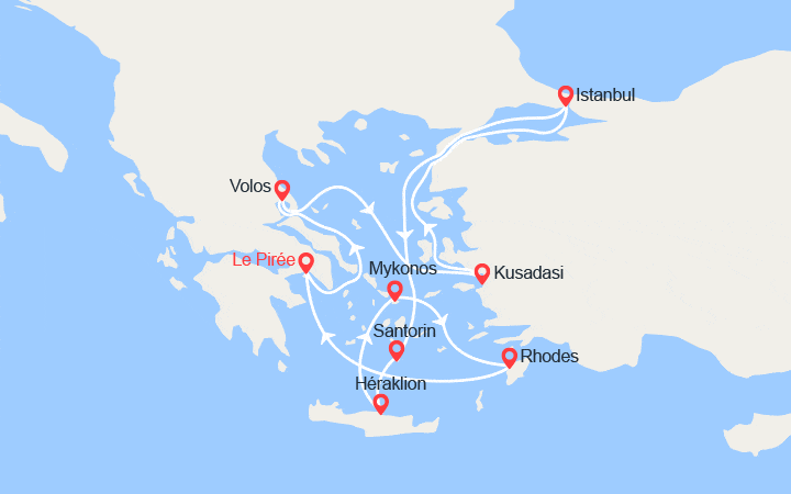Itinéraire Turquie & Iles grecques : Volos, Istanbul, Santorin, Crète... 