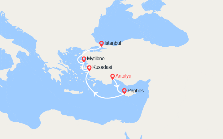 Itinéraire Turquie, Chypre, îles Grecques  