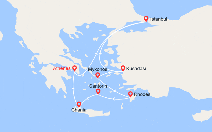 itinéraire croisière Méditerranée Orientale : Turquie, Grèce