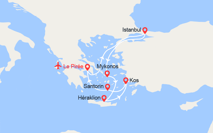Itinéraire Turquie, Grèce avec 2 nuits d'hôtel et vols inclus de Marseille 