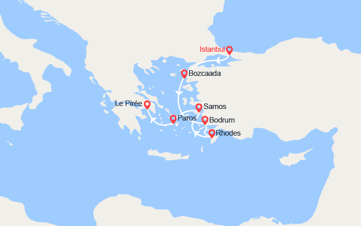 Itinéraire Turquie, îles Grecques 