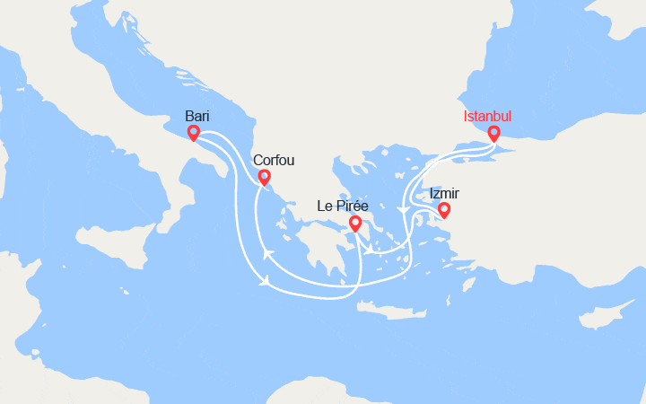 Itinéraire Turquie, Italie, Grèce 